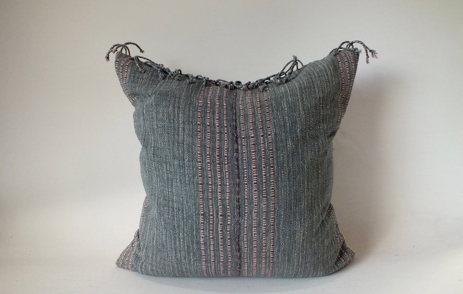 Sage Green Sofa Pillow Hand Woven Decorative Bohemian Textile Etsy