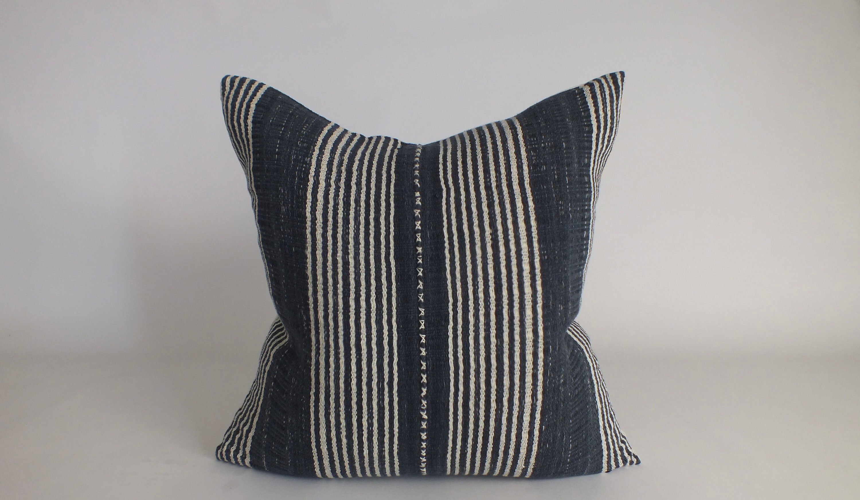 Black and White Sofa  cushion  Hand woven Textile Embroidered Decorative throw pillows pastel colours Frazada Hmong Textiles Handloom pillow