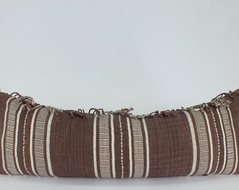 Light Brown and cream  Bolster Lumber Cushions Hmong Pillow Decorative throw Sofa couch chair  pillowslip Home decor bed-room living room