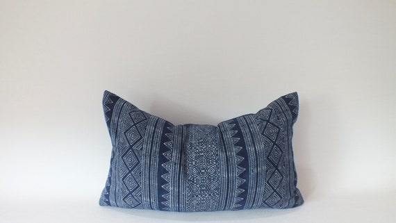 Blue batik pillows discount