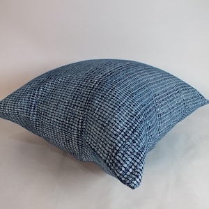 Batik Lendenkissen Kissenbezug Ethnic Blue Handprinted Kissen Indigo Hmong Sofakissen dekorativ