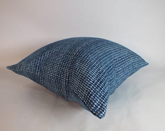 Batik Lumbar Pillow Ethnic  Blue Handprinted textiles Living room Cushions Indigo Hmong Sofa Cushion decorative Pillows