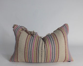 Hand woven cushion cover Hemp Pillows  ethnic fabric Vintage Hemp Textile Decorative sofa Cushion Lumbar Pillow Scatter Throw Cushions bed