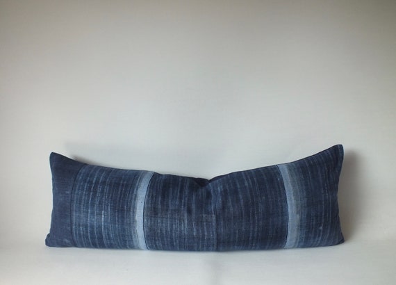 Hmong Throw Pillow cover Indigo Navy Throw pillow cover Vintage Indigo navy