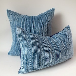 Indigo Batik Blue Sofa  Pillows   ethnic textile Throw pillows Decorative  Pillowslip  Sofa cushions Living room Home decor lounge pillows