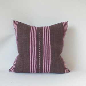 Braunes und rosa Sofakissen Handgewebt dekorativ Boho Bestickt | Etsy