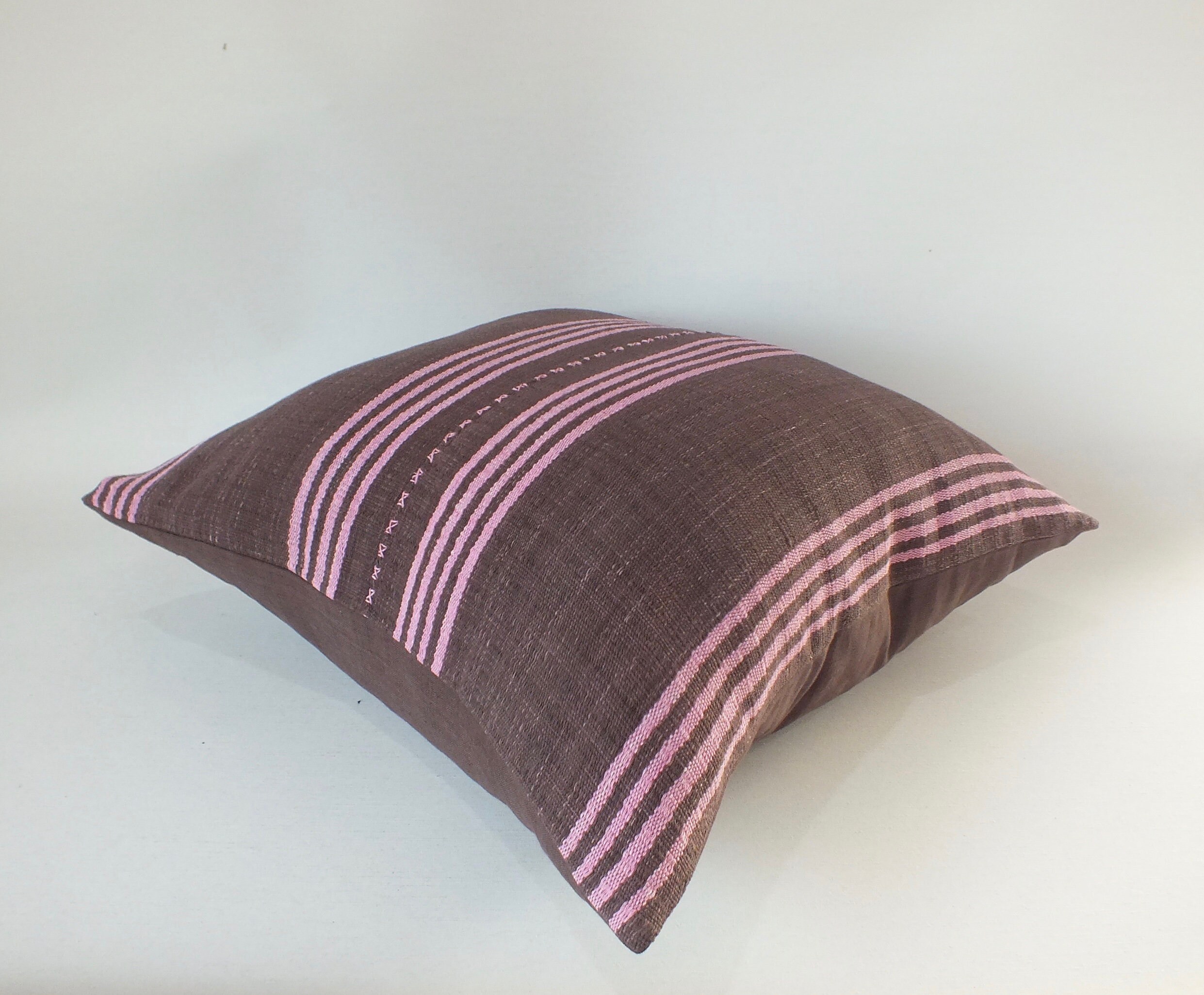 Brown and Pink Sofa Cushion Hand Woven Decorative Bohemian Etsy UK