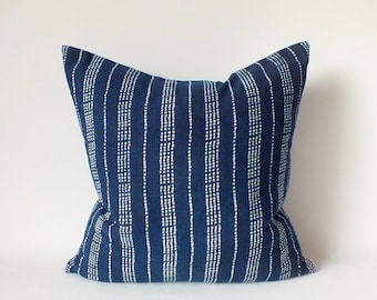 Blue Hmong Pillow Ethnic Cushions Indigo Navy Batik  decorative Throw pillows  Sofa Cushion pillowcase