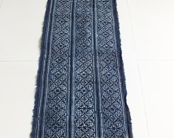 Hmong Stoff Batik Indigo Textiles Hill Tribal Stoffe Tischläufer Hochzeitsläufer Tischdecke Geburtstage Hochzeiten