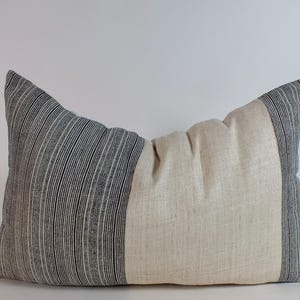 Hmong Hemp Lumbar Pillow  Handwoven  Textiles (16x26) decorative throw cushions