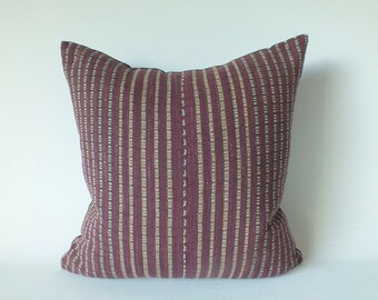 Brown and green Hand woven  Bohemian Textile Embroidered Decorative throw pillows pastel colours Frazada Hmong Textiles Handloom Farmhouse