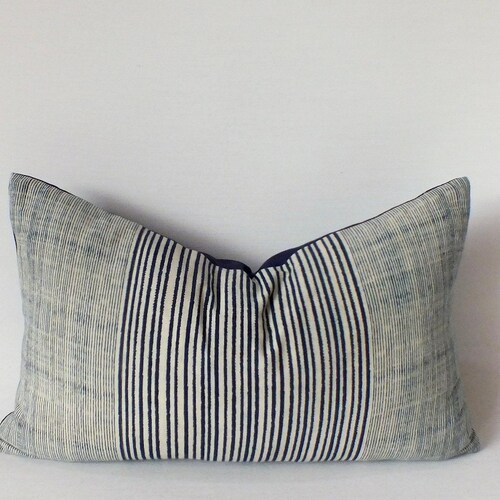 Indigo Batik Blue Hmong Pillow Cover Cushion Ethnic Textile Etsy