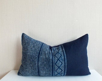 blue batik pillows