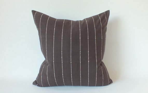 Brown Striped  Hand woven chom tong Fabric Throw Cushions  decorative Pillows  Accent Pillowcase  Boho Home decor Living room sofa cushions