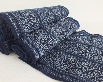 Hmong Batik Table Runner – Indigo Tribal Textile Home Decor