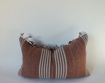 Brown and Gray  Hand-woven Boho Textile Embroidered  Accent  pastel colours Pillow Case throw  decorative Frazada cushions cover Thailand