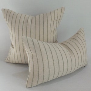 Cream and Green striped  Sashimi  cushion cover Throw pillows Decorative Cushion Lumbar Pillow Sofa Cushions  Scatter Cushion floor pillows