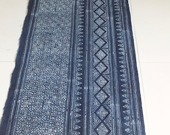 Tessuto Hmong, Tessuti Hmong, Cotone Hmong - Tessuto Batik Hmong, Tessuti Trabal, Runner da tavola, Runner da matrimonio, Batik, Tessuti etnici