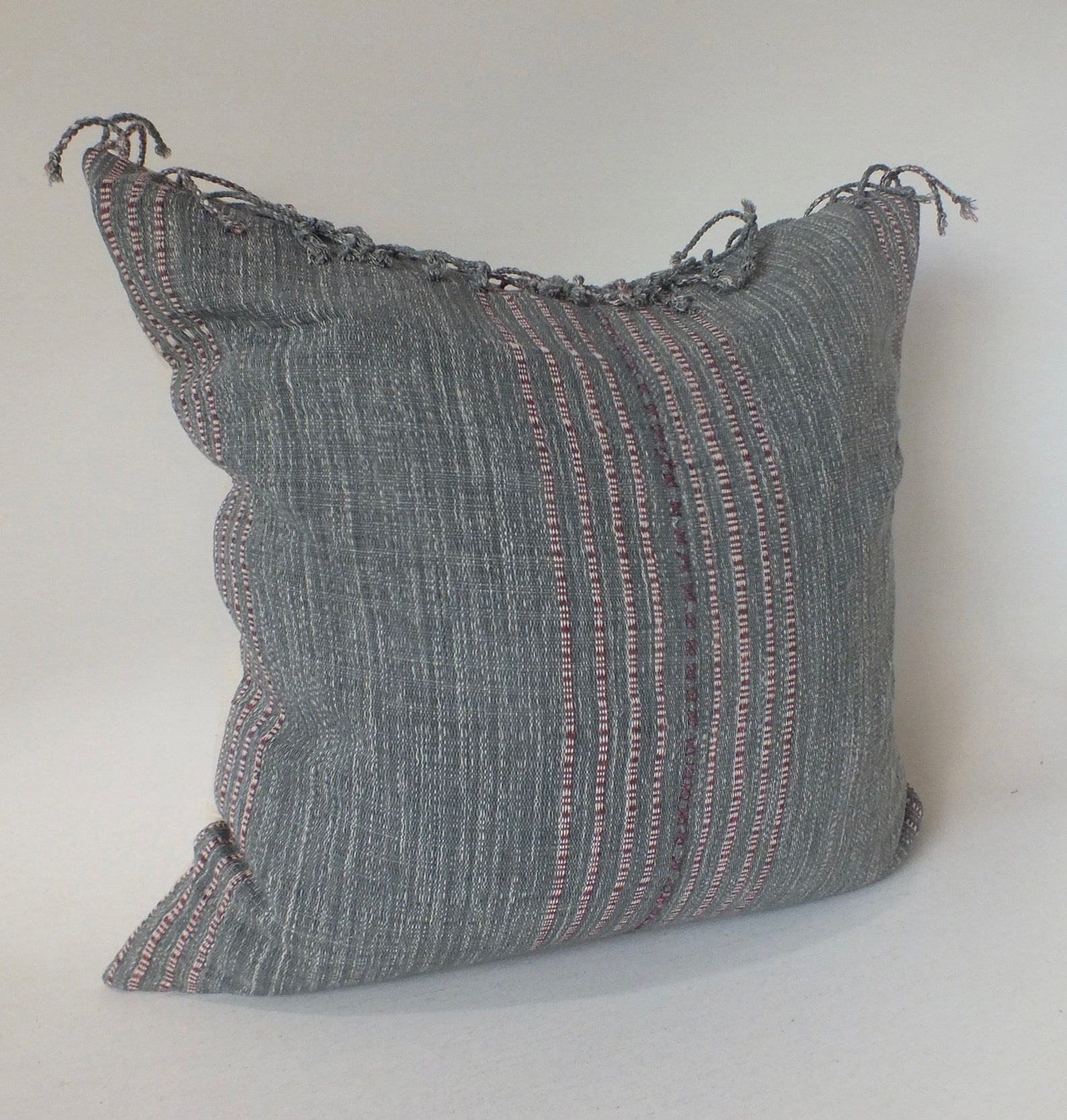 Sage Green Sofa Pillow Hand Woven Decorative Bohemian Textile Etsy