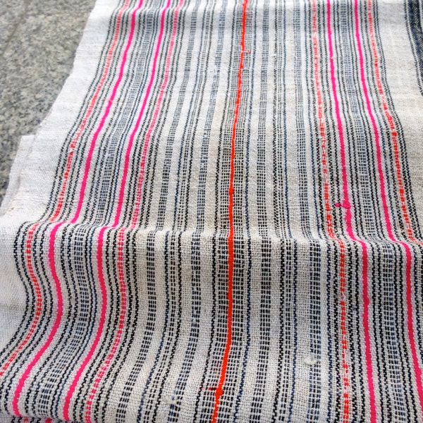 Handwoven Hmong, Vintage hemp fabric,  textiles and fabrics- Table runner,