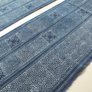 Batik Fabric indigo textiles Table  wedding-runners tablecloths handprinted ethnic block print embroidery Batik-dyeing Indonesian-batik
