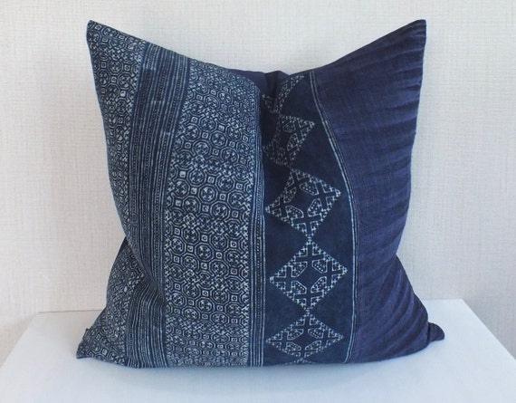 etsy indigo pillows