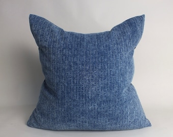 Indigo Batik Hmong Pillow Ethnic textiles Sofa-cushions decorative throw pillows Home-decor for living room
