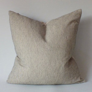 Sofa Cushions  Cream Black stripes  Cushions cover  Handmade Fabrics Throw cushions  Accent  pillows Boho chic  pillowslip Throw cushions