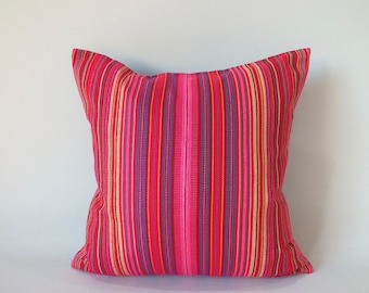 Pink striped  Sofa cushion  Vintage Textile  Tribal Fabrics  Farmhouse Pillows Home Decor Decorative throw cushion living room bedroom