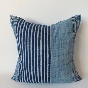 Indigo Batik Blue Hmong Pillow Cover  ethnic textile Throw pillows Decorative Sofa Cushions  Pillowcase  Living room Home decor pillowslip