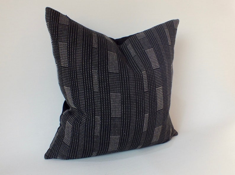 Black white stripes Ethnic Cushions cover Handmade Fabrics Etsy