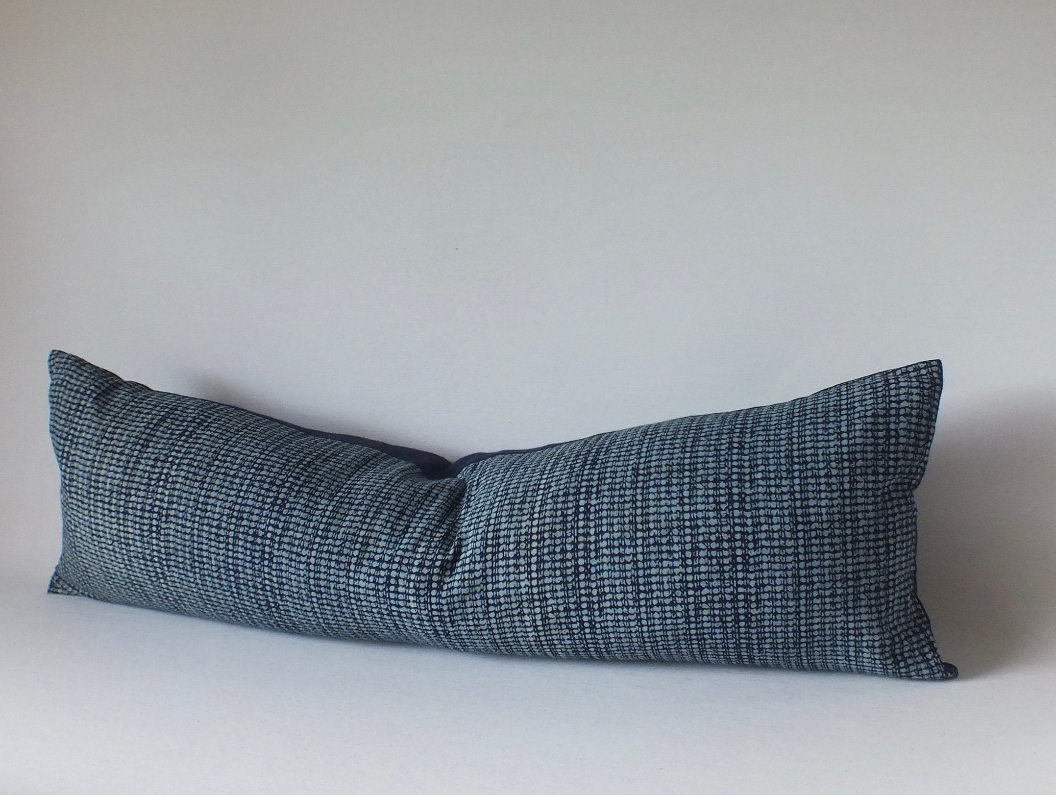 Blue Bed Sofa Pillow Cover Ethnic Bolster Vintage Textile Boho Etsy UK