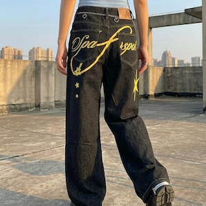 Y2k Graphic Jeans - Etsy