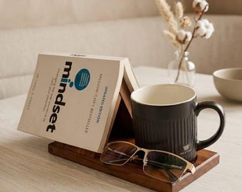 Minimalistic handmade and personalized book organizer