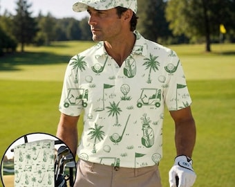 Retro Golf Vacation Outfit Set, Country Club Inspired Apparel and Accessories, Personalized Golf Lover Gift for Dad Grandpa