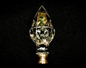 Waterford Acorn Finial Crystal with Brass Ireland