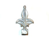 Fleur de Lis Fence or Gate Post Finial Cast Iron Antique