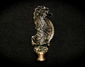 Waterford Seahorse Finial Crystal with Brass Ireland