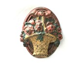 Flower Basket Door Knocker Original Paint 1920s