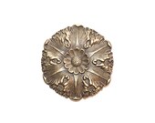 Acanthus Rose Formal Door Knocker Bronze 1920s New Old Stock Large Lovely