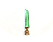 Green Glass Finial Modern Vintage Art