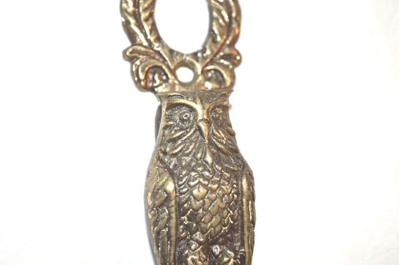 Sweet Owl British Brass Door Knocker Whoooo/'s There?
