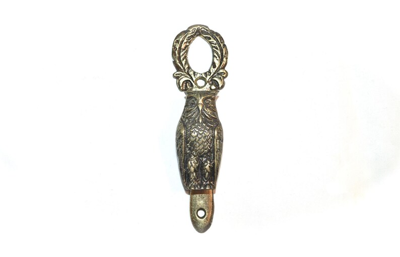 Sweet Owl British Brass Door Knocker Whoooo/'s There?