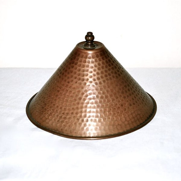 Hammered Copper Lamp Shade Clip-On Vintage