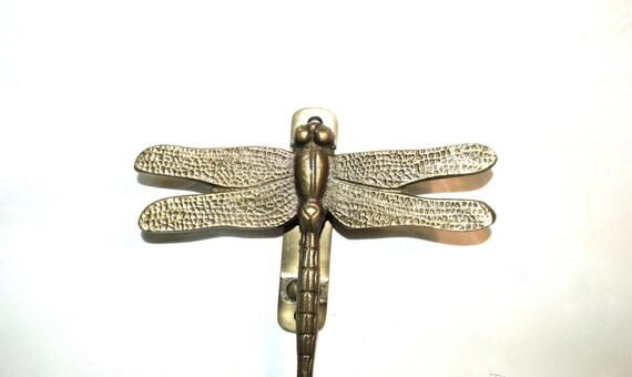 Dragonfly Door Knocker Brass 1980s Natural Beauty Etsy