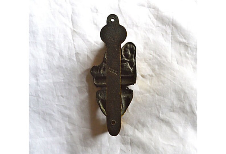 British Solid Brass from Wales Spinning Lady Vintage Door Knocker