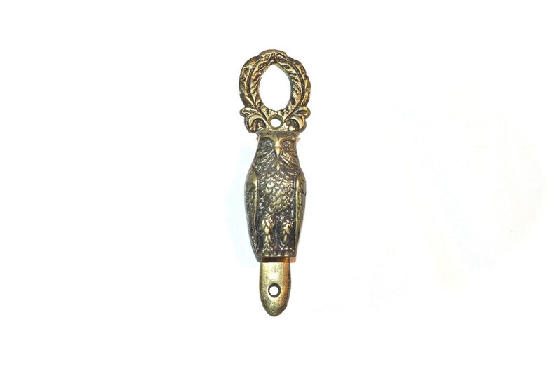 Sweet Owl British Brass Door Knocker Whoooo/'s There?