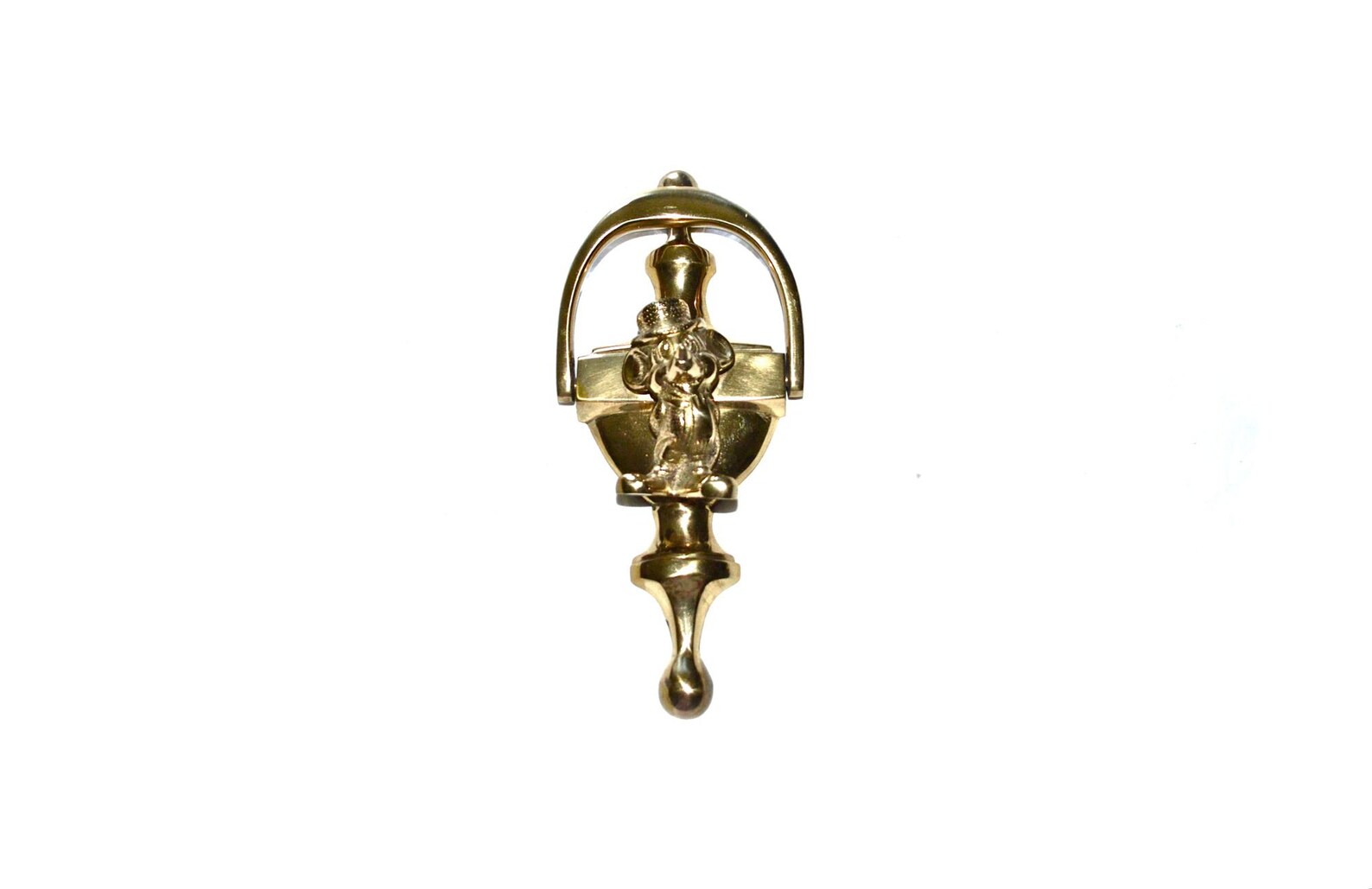 Mickey Mouse in Top Hat Door Knocker Brass Vintage Etsy