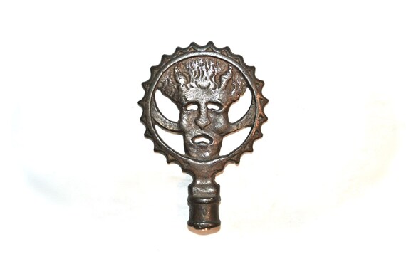 Demon Lamp Finial Wonderfully Weird Antique Iron Etsy