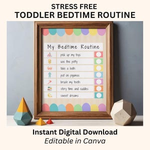 Tabella stampabile personalizzata per la routine della nanna dei bambini piccoli, programma visivo per bambini, lista di controllo personalizzata per la nanna dei bambini in età prescolare